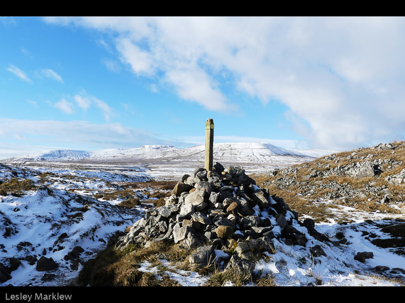 Cairn Looking Towards Ingleborough